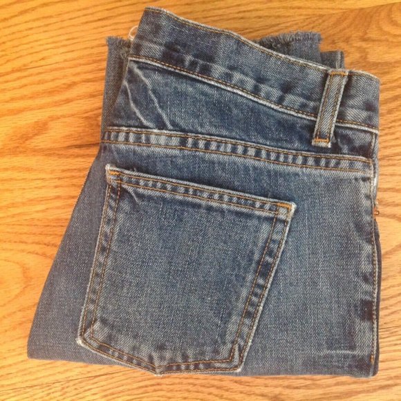 VTG Y2K EARL MID RISE JEANS BLUE COTTON DENIM WOMENS 25 28"x28.5" CROPPED USA - Picture 14 of 14